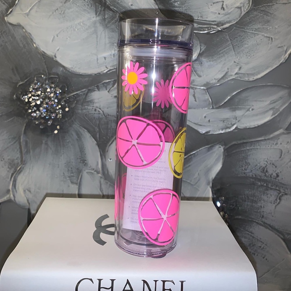 Pink lemonade clear tumbler